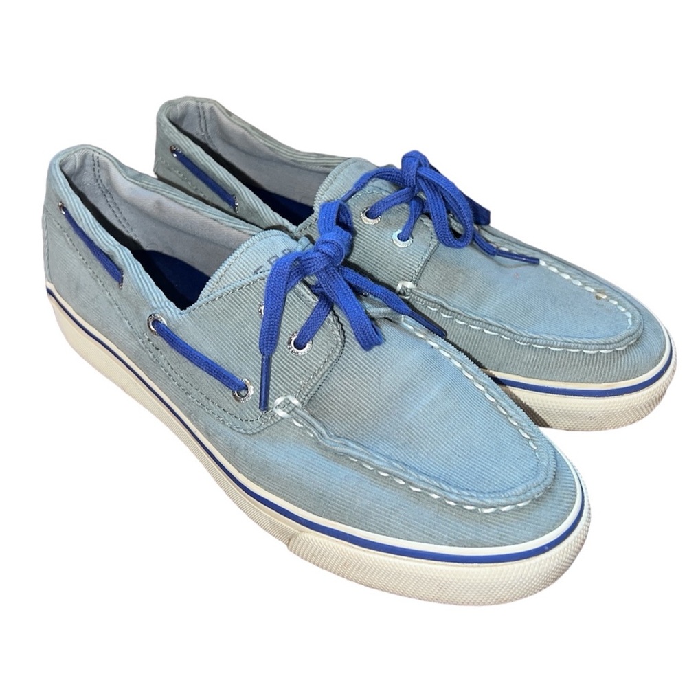 Sperry Top-Sider Grey/Blue Corduroy Boat Shoes